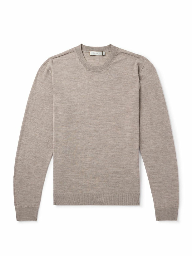 Photo: Canali - Merino Wool Sweater - Neutrals