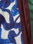 DRIES VAN NOTEN Scarfy Printed Silk Midi Skirt