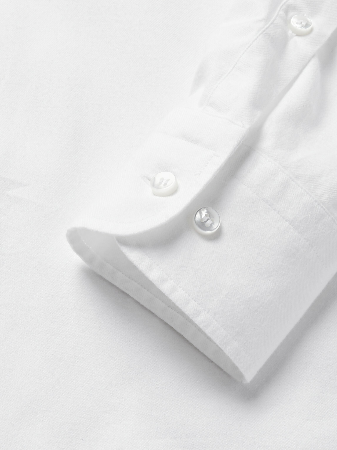 Loro Piana - André Cotton-Flannel Shirt - White