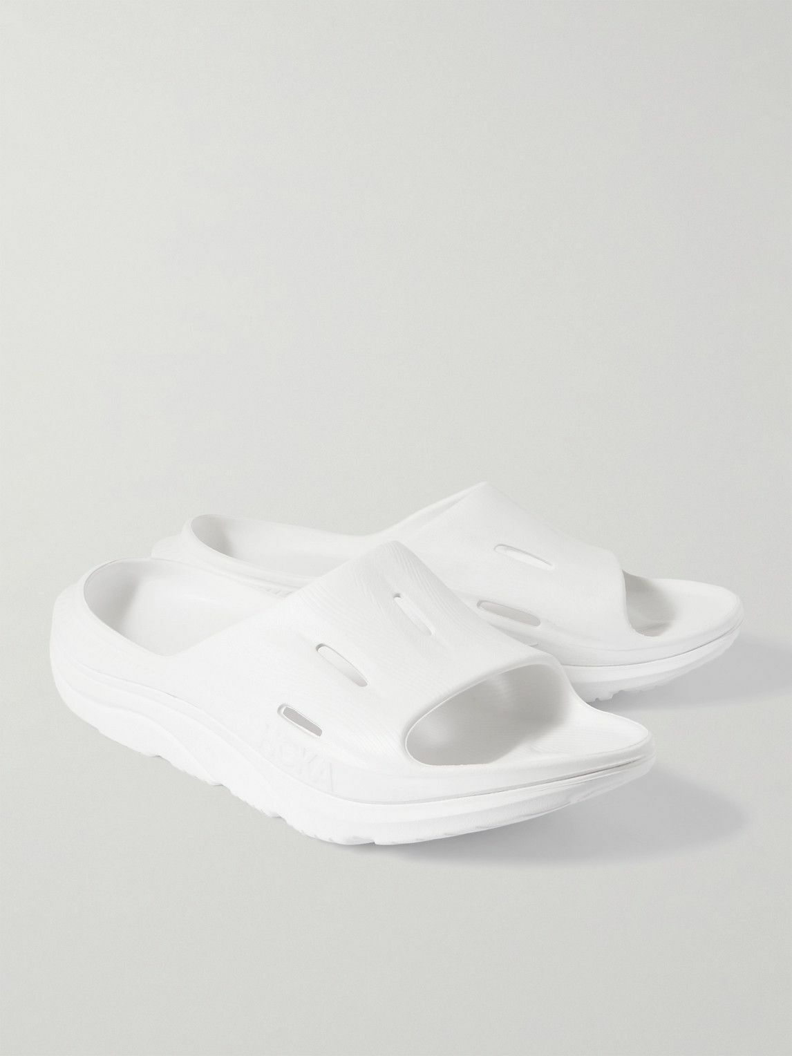 Hoka One One - Ora Recovery 3 Rubber Slides - White Hoka One One