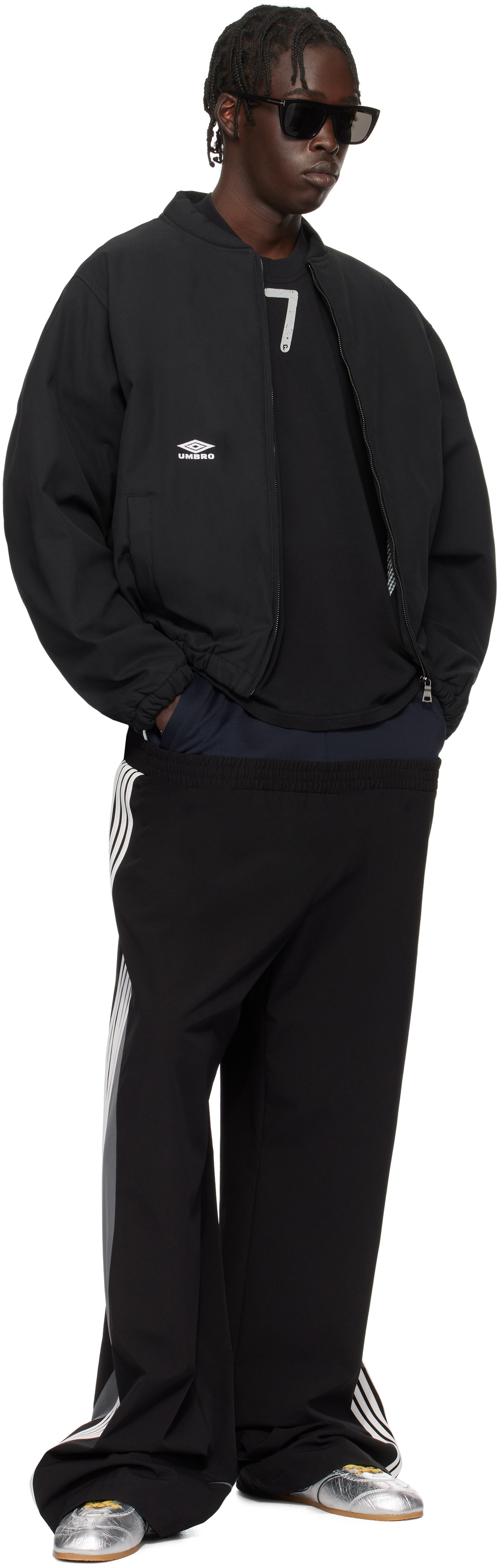 Umbro Black Padded Bomber Jacket