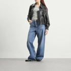 Jil Sander Women's Leather Bomber Jacket in Black