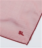 Saint Laurent Logo embroidered muslin pouch
