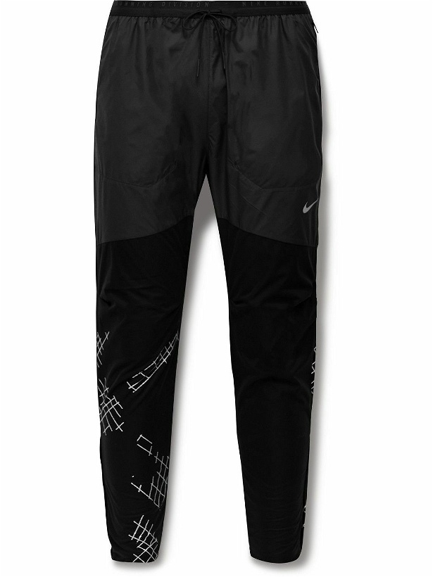 Photo: Nike Running - Run Division Phenom Elite Slim-Fit Printed Storm-FIT Track Pants - Black