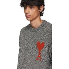 AMI Alexandre Mattiussi Black and White Oversized Ami De Coeur Sweater