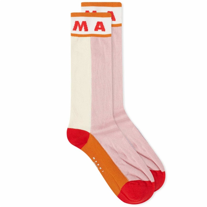 Photo: Marni Women's Logo Socks in Dahlia