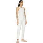 Esse Studios White High Neck Rib Tank Top