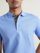 Burberry - Eddie Ekd Cotton Polo Shirt - Blue