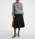Marni Tiered cotton-blend midi skirt