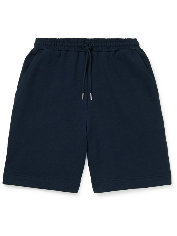 Photo: Ninety Percent - Wide-Leg Organic Cotton-Jersey Drawstring Shorts - Blue