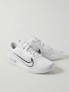 Nike Tennis - NikeCourt Air Zoom Vapor 11 Rubber-Trimmed Mesh Tennis Sneakers - White