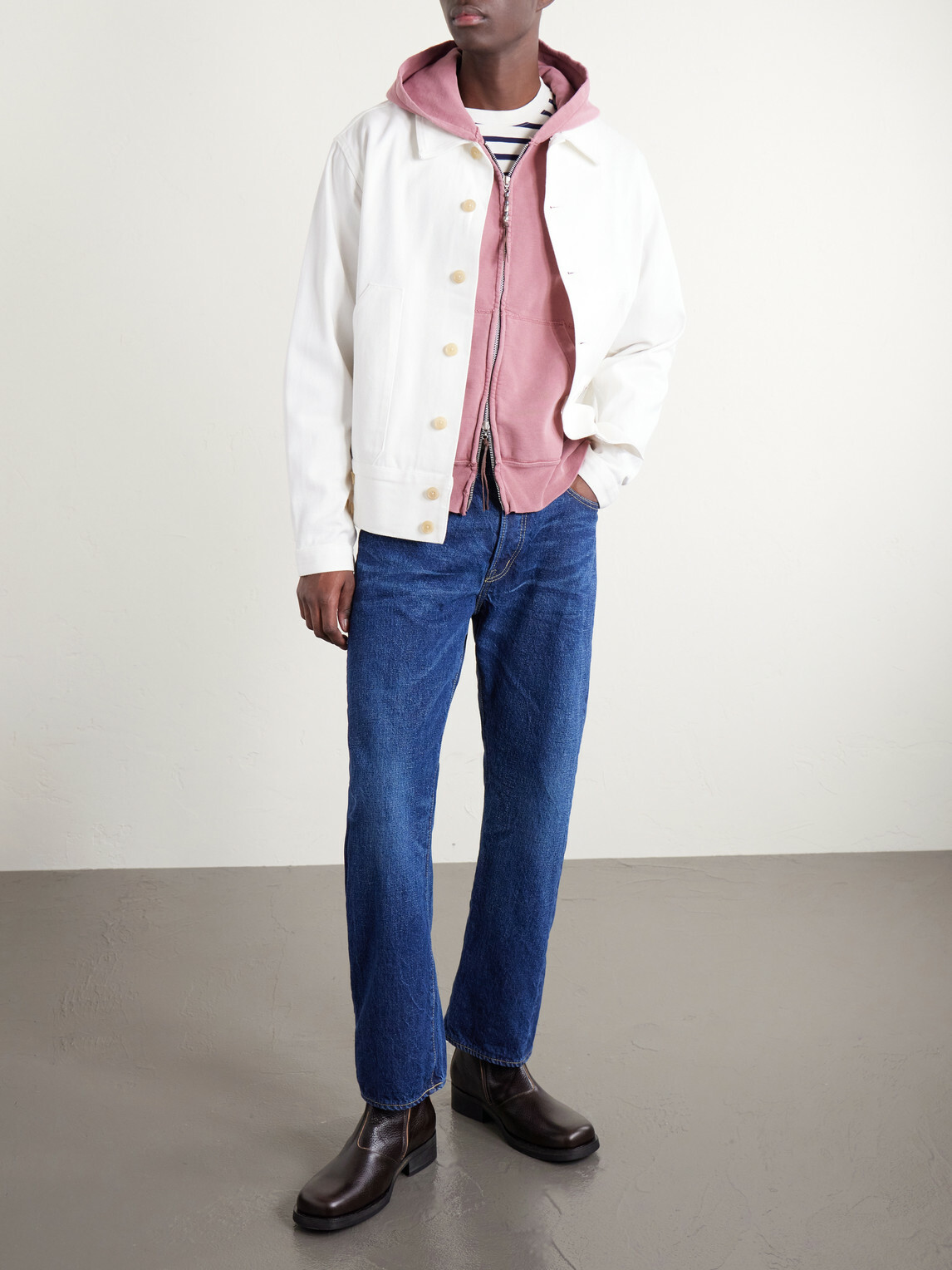 Remi Relief - Cotton-Jersey Zip-Up Hoodie - Pink