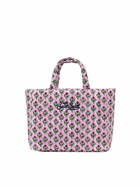 MC2 Saint Barth Pink Flower Quilted Soft Tote Mid Bag