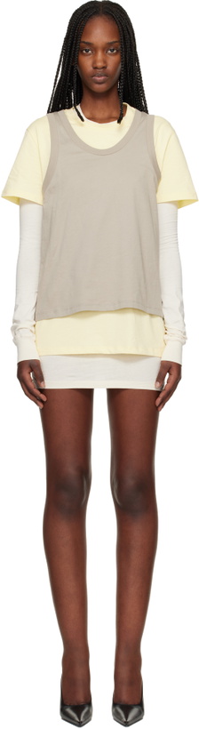 Photo: WARDROBE.NYC Multicolor Layered Minidress & T-shirt Set