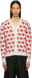 Ashley Williams SSENSE Exclusive Red & Off-White Yin Yang Cardigan