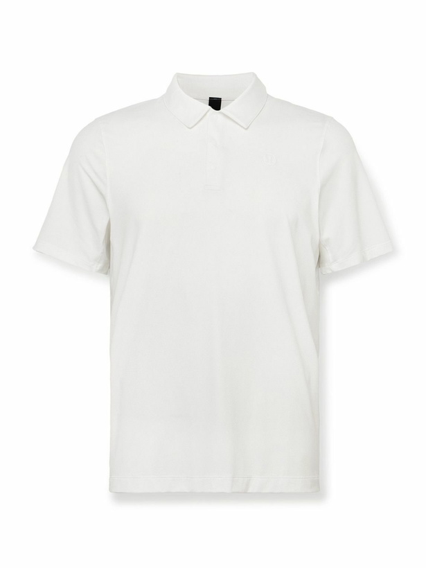 Photo: Lululemon - Logo-Appliquéd Recycled-Piqué Golf Polo Shirt - White