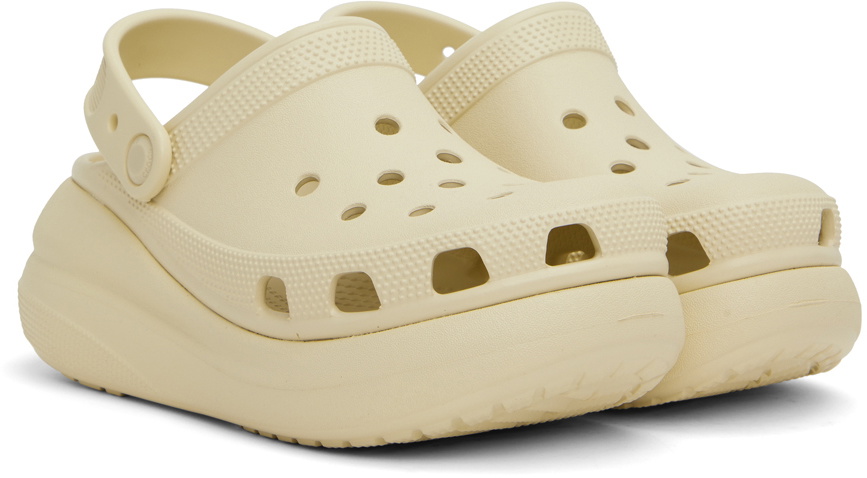 【関税込み】Crocs オフホワイト Crush スライド crocs クロックス Classic Crush Slide オフホワイト レディース