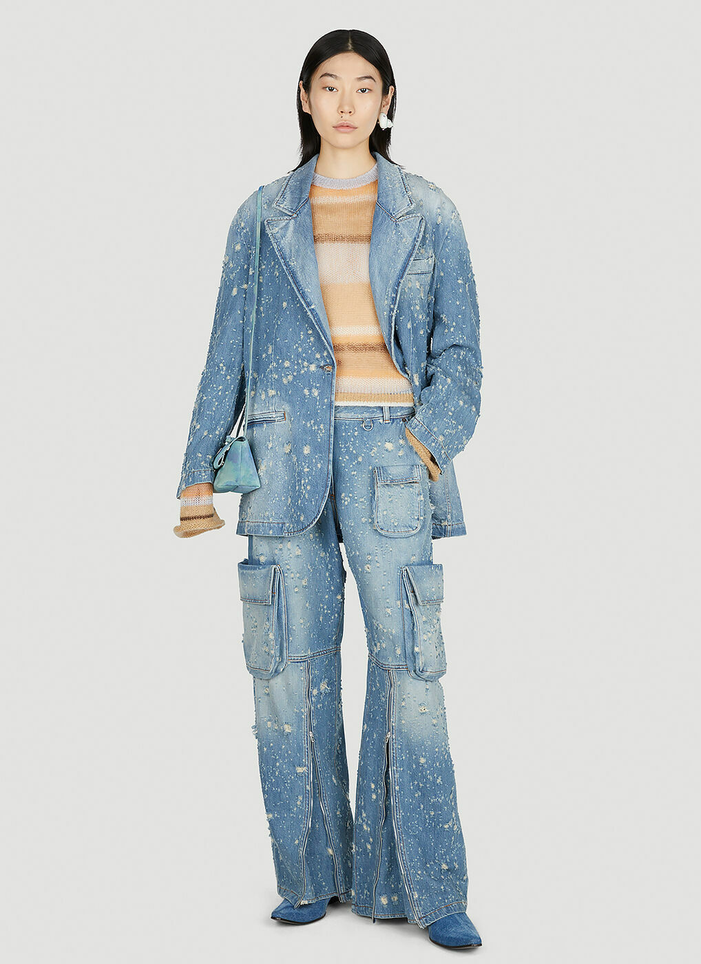 Acne Studios - Denim Cargo Jeans in Blue Acne Studios