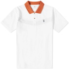 Air Jordan x Eastside Golf Polo Shirt in White/Burnt Sunrise/Midnight Navy