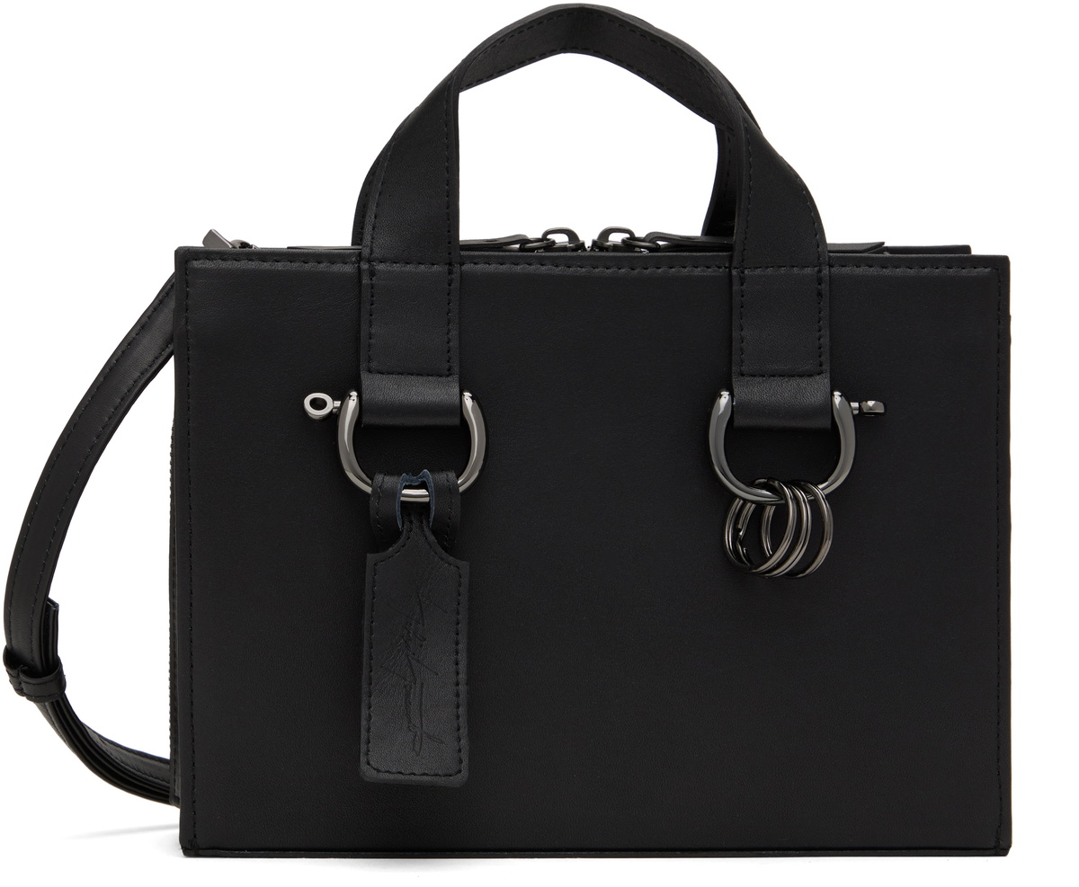 YOHJI YAMAMOTO Black Zipper Shoulder Bag Yohji Yamamoto