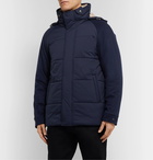 Loro Piana - Storm System Quilted Baby Cashmere and Shell Hooded Jacket - Blue