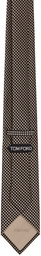 TOM FORD Beige & Gray Polka Dot Tie