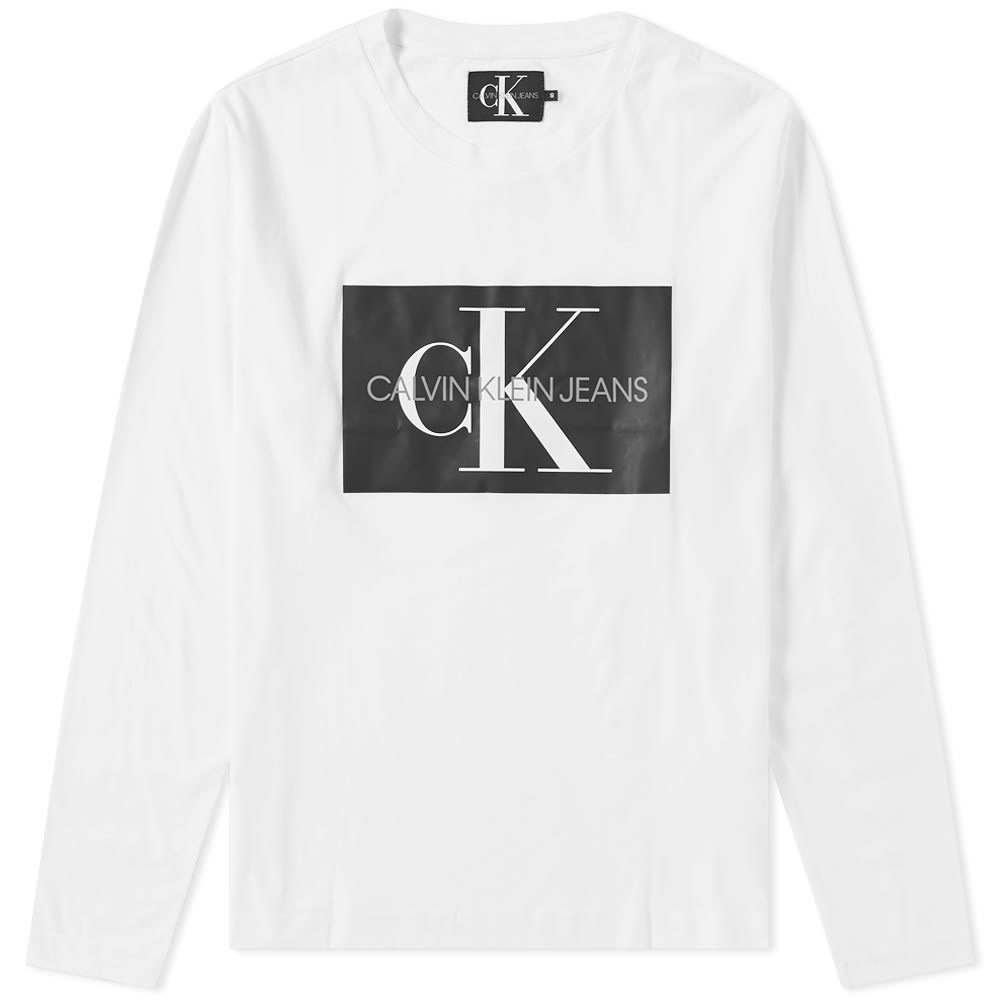 Bakkerij Helder op Vooroordeel Calvin Klein Long Sleeve Monogram Box Logo Tee Calvin Klein