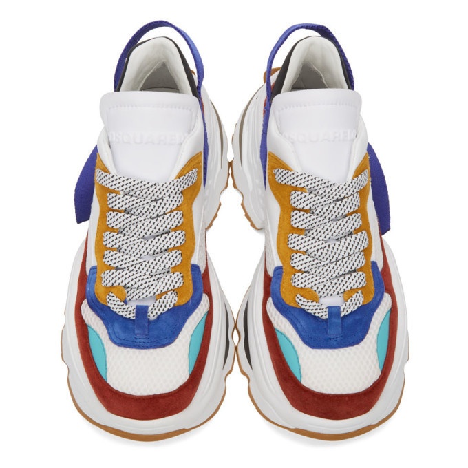 Bulk Wiens Succes Dsquared2 White and Multicolor The Giant Sneakers Dsquared2