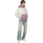 Heron Preston Grey and Purple Herons Halo Hoodie