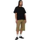 Les Tien Khaki Part Snap Shorts
