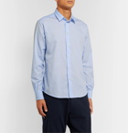 Barena - Slim-Fit Checked Cotton-Poplin Shirt - Blue
