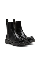 Diesel D-Hammer-Leather Chelsea boots with Oval D toe caps - Boots Mens in Black