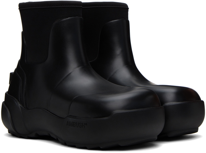 AMBUSH Black Square Toe Chelsea Boots Ambush