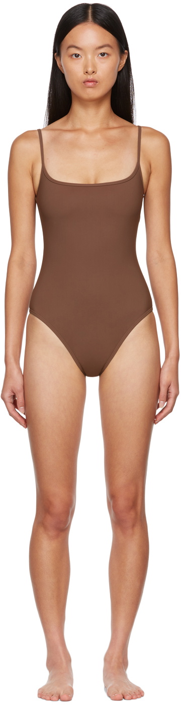 SKIMS, Swim, Skims Swim Long Sleeve One Piece Almond S