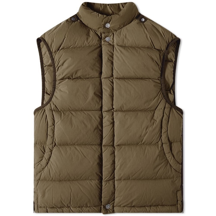 Photo: Stone Island Shadow Project Men's Down Gilet in Military Brown