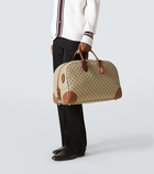 Gucci GG Canvas Medium leather-trimmed duffel bag