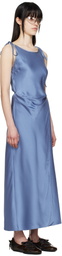 Acne Studios Blue Seersucker Maxi Dress