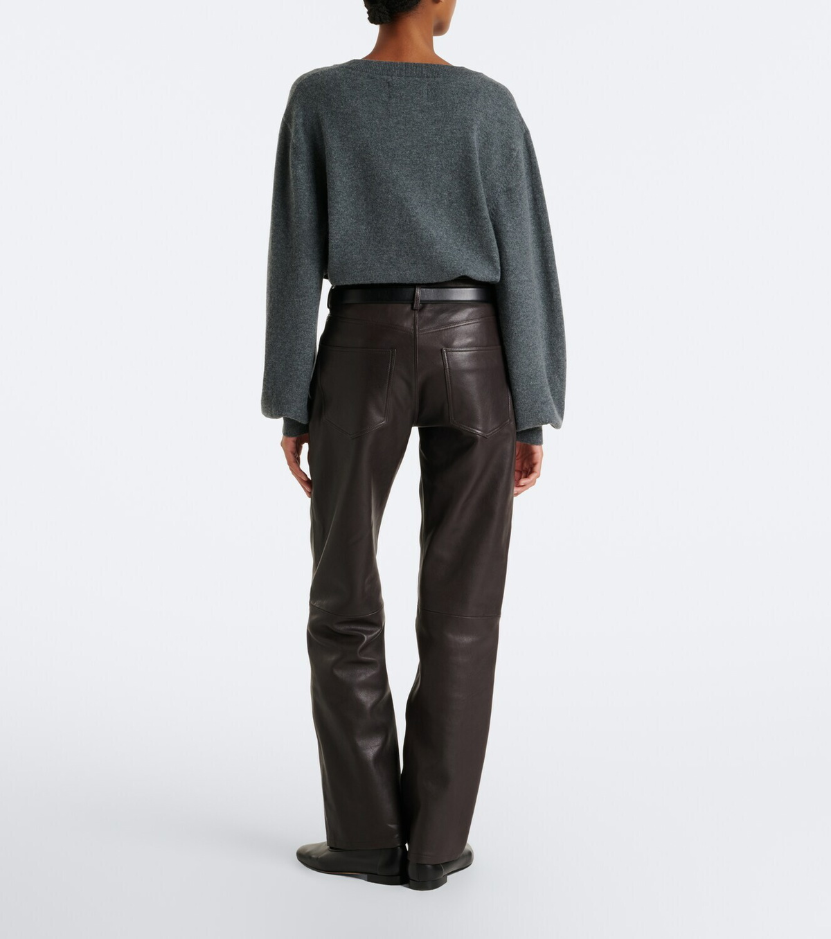 Arma Jean leather straight pants