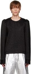 Dries Van Noten Black Glitter Sweater