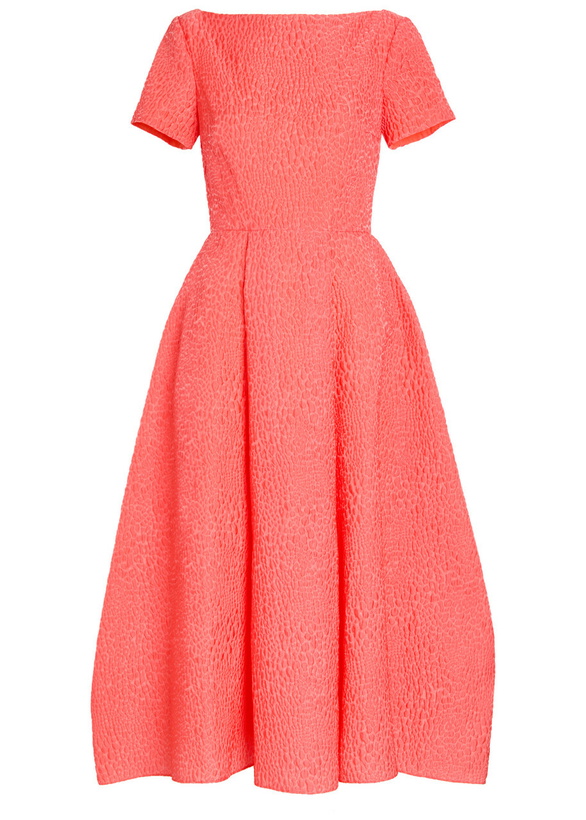 Photo: Roksanda Vaela Wide-neck Cloqué Midi Dress Orange