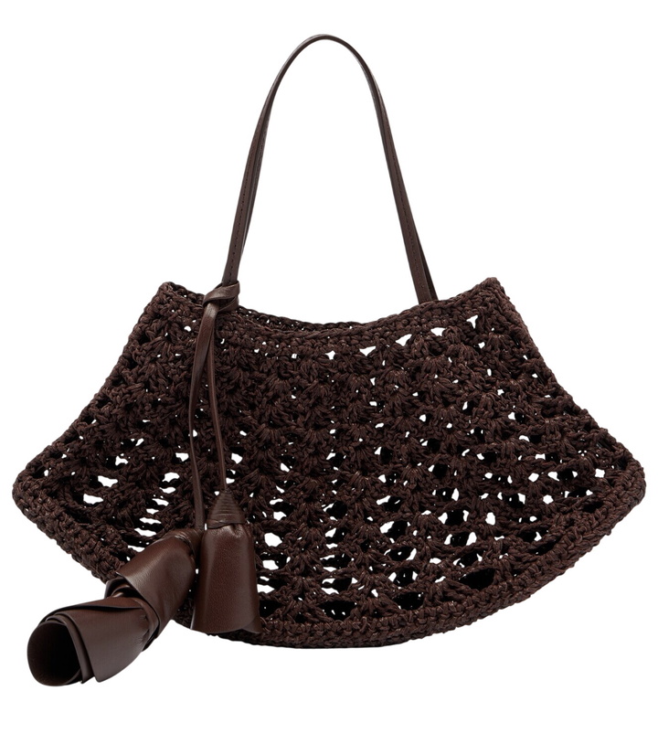 Photo: Magda Butrym Maya Small crochet leather top-handle bag
