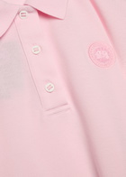 Canada Goose Almira Logo-appliqued Piqué Cotton Polo Shirt Pink