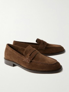 Manolo Blahnik - Perry Suede Loafers - Brown