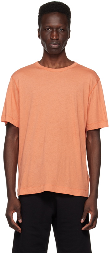 Photo: Dries Van Noten Orange Overlock Stitch T-Shirt