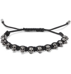 ALEXANDER MCQUEEN - Silver-Tone and Woven Leather Bracelet - Silver