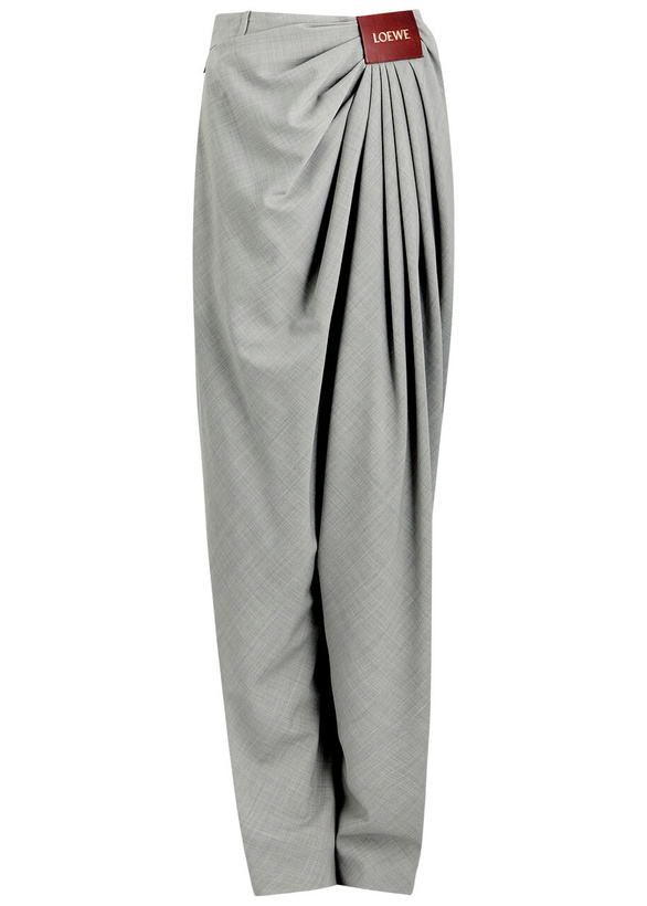 Photo: Loewe Draped Wool Trousers Navy