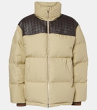 Bottega Veneta Intrecciato leather-trimmed down jacket