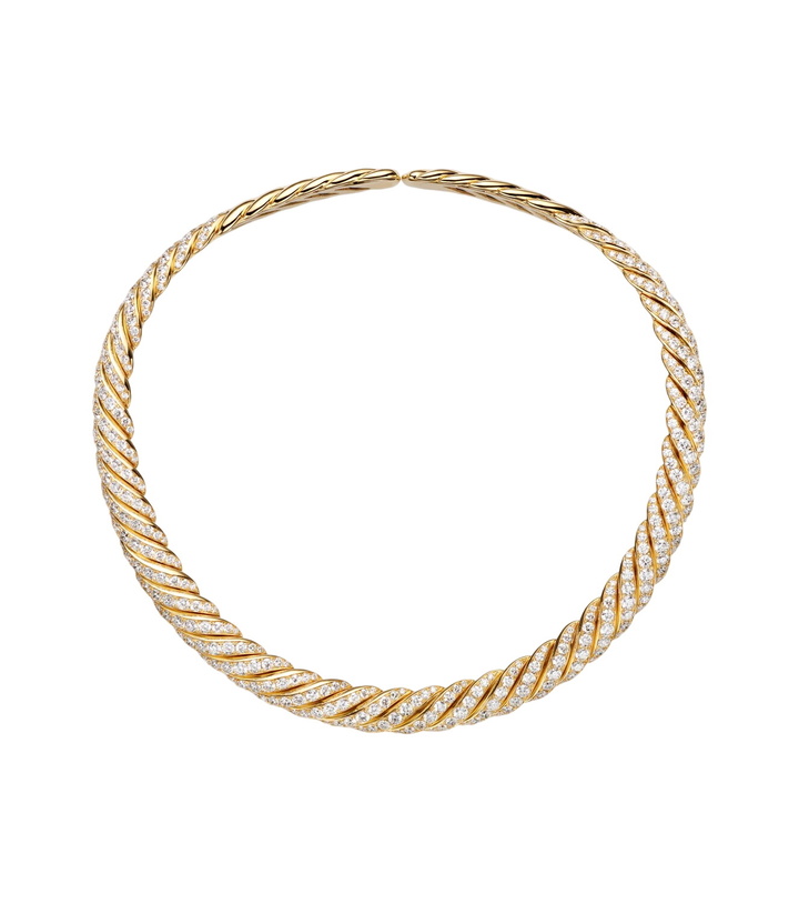 Photo: David Yurman Sculpted Cable 18kt gold necklace with diamonds