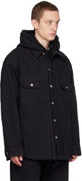 mastermind WORLD Black Embroidered Denim Jacket