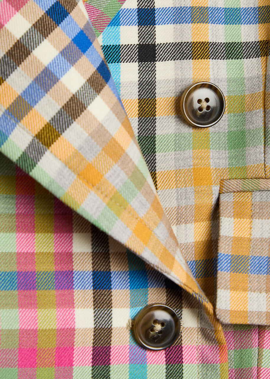 Vivienne Westwood Checked Cropped Wool Jacket Multicoloured 1